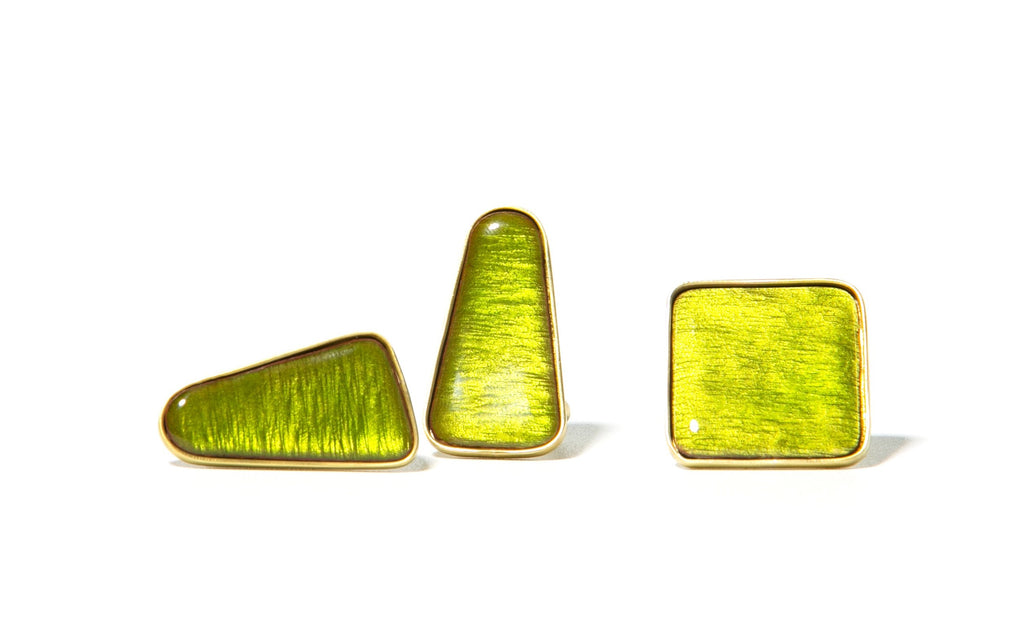 Zagara - világoszöld egyedi tűzzománc gyűrű