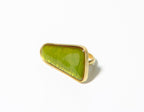 Verdello - egyedi texturált peridot zöld tűzzománc gyűrű