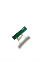 Verde - kalapált hosszúkás tűzzománc gyűrű