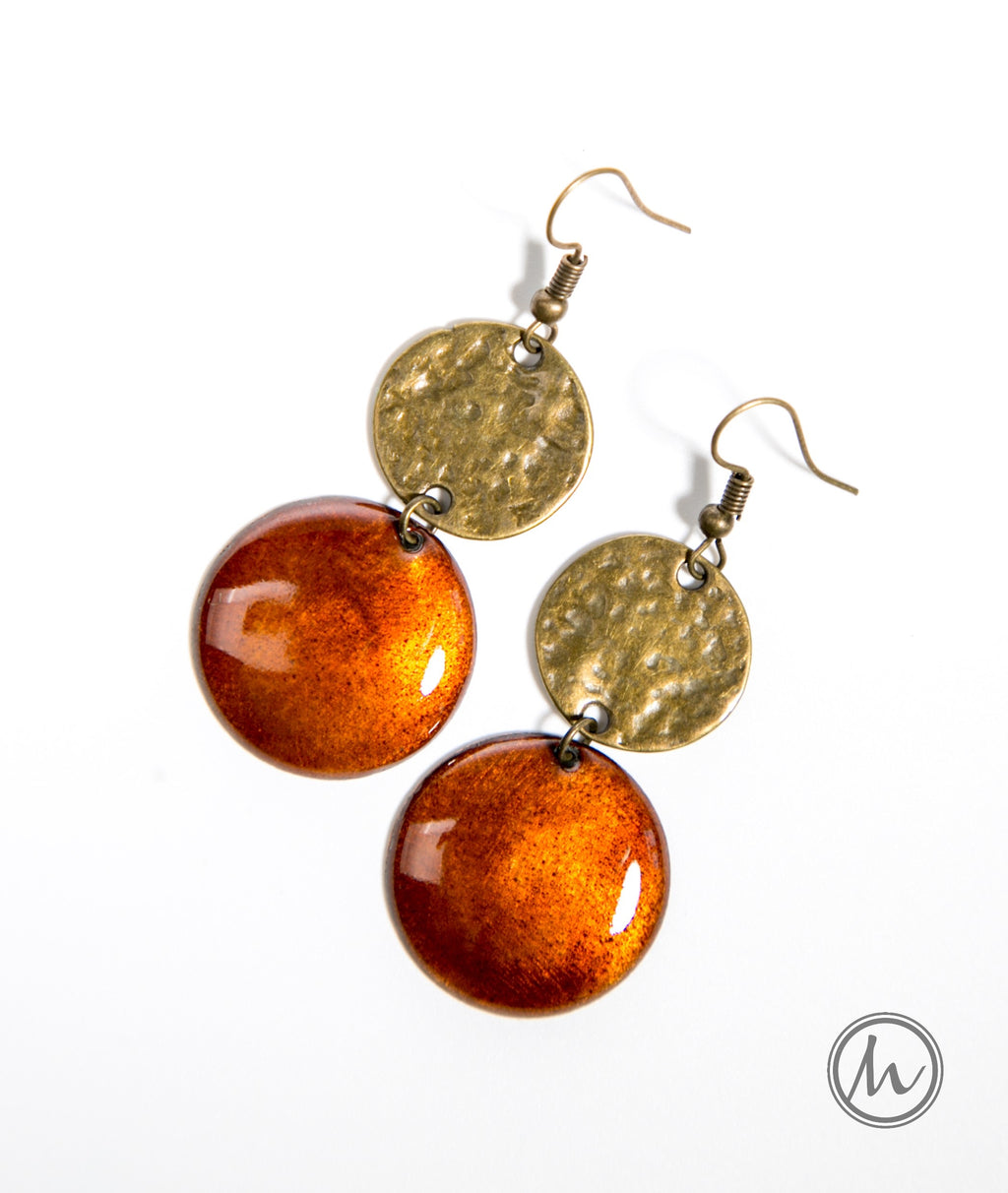 Larrikin - vagány kétrészes tűzzománc fülbevaló