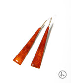 Aveline - karamell színű tűzzománc fülbevaló