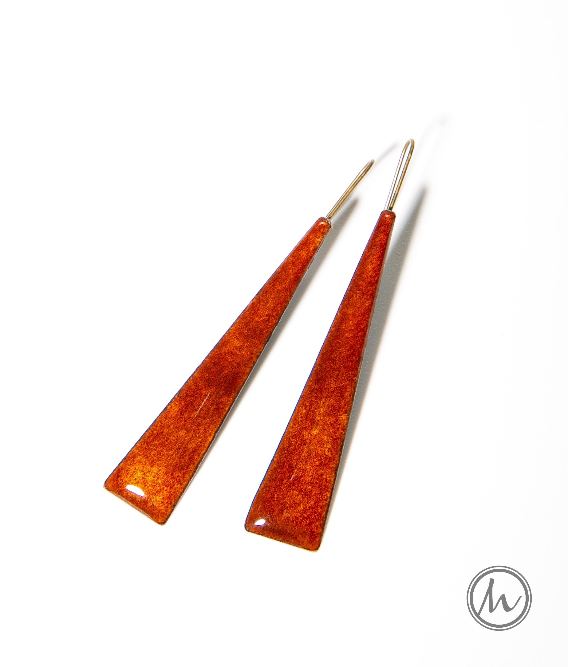 Aveline - karamell színű tűzzománc fülbevaló