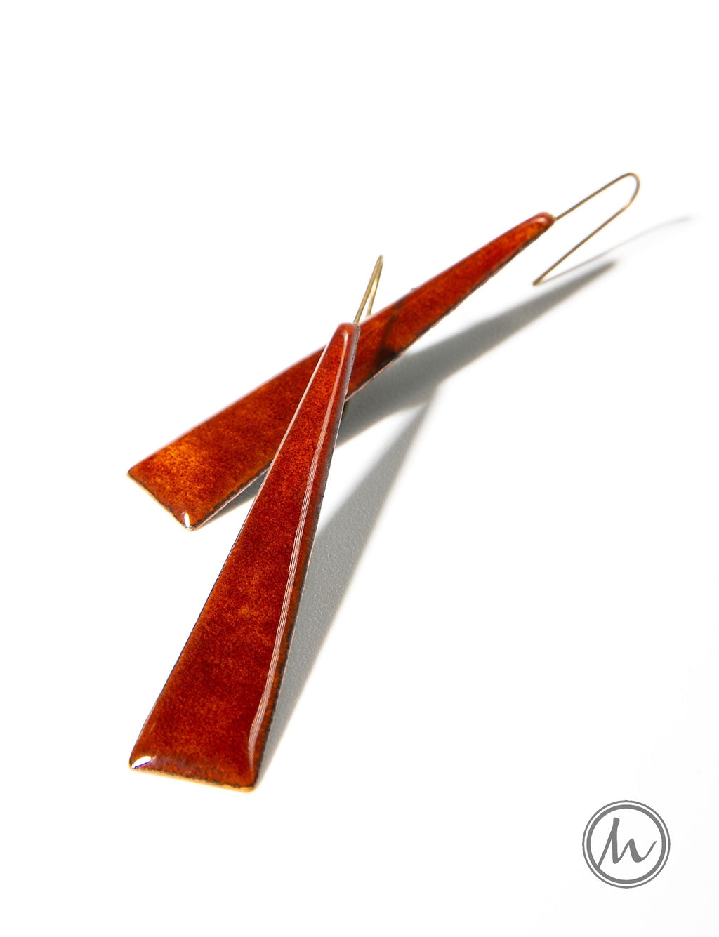 Aveline - karamell színű tűzzománc fülbevaló