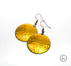 Martelado - kalapált kerek tűzzománc fülbevaló