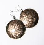 Martelado - kalapált kerek tűzzománc fülbevaló