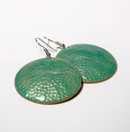 Martelado - kalapált kerek tűzzománc fülbevaló