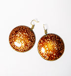 Martelado - kalapált kerek tűzzománc fülbevaló